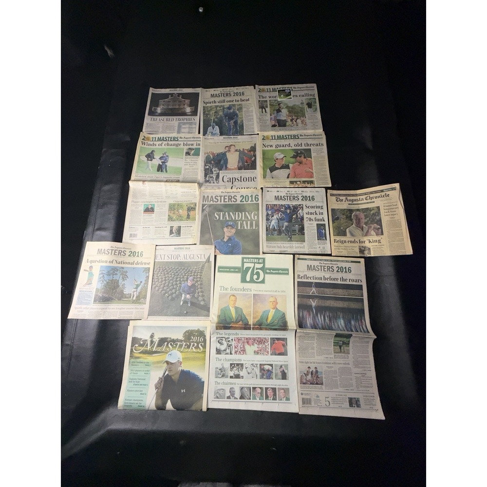 Masters 2016‎ Augusta Newspaper Lot Spieth McIlroy + 2011 Edition
